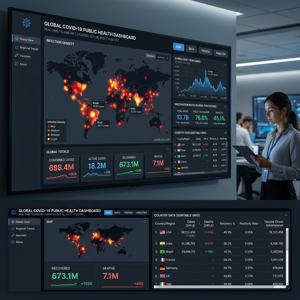 Public Health Dashboard Mockup